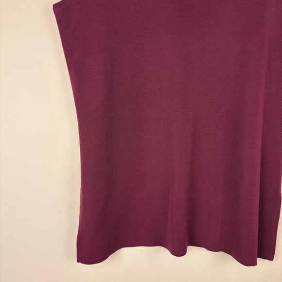 Misook Deep Burgundy Red Knit Sleeveless Tank Top - Picture 3 of 6